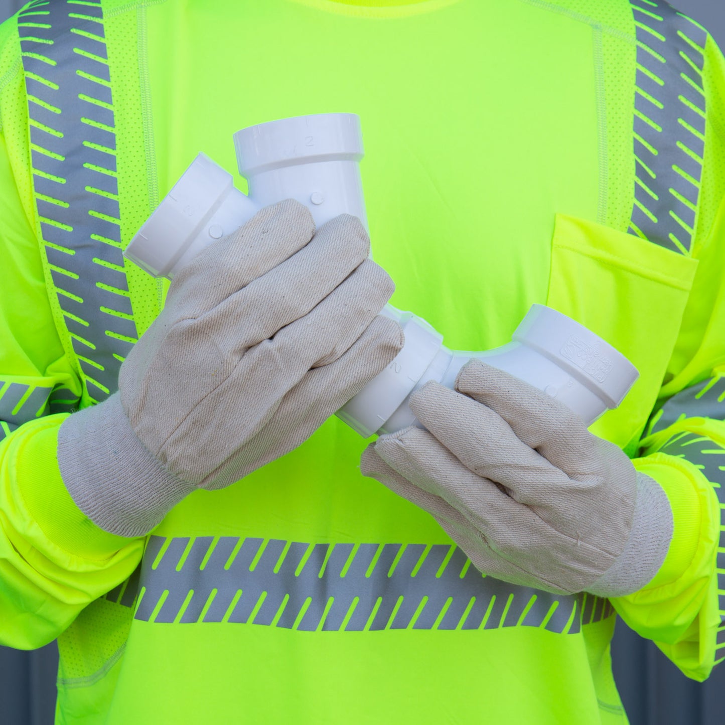 Guantes de lona de algodón, muñeca tejida, 10 oz No. 2100