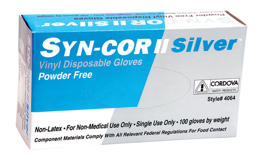 Guantes de vinilo desechable, sin polvo, 3 mil, blanco No. 4064