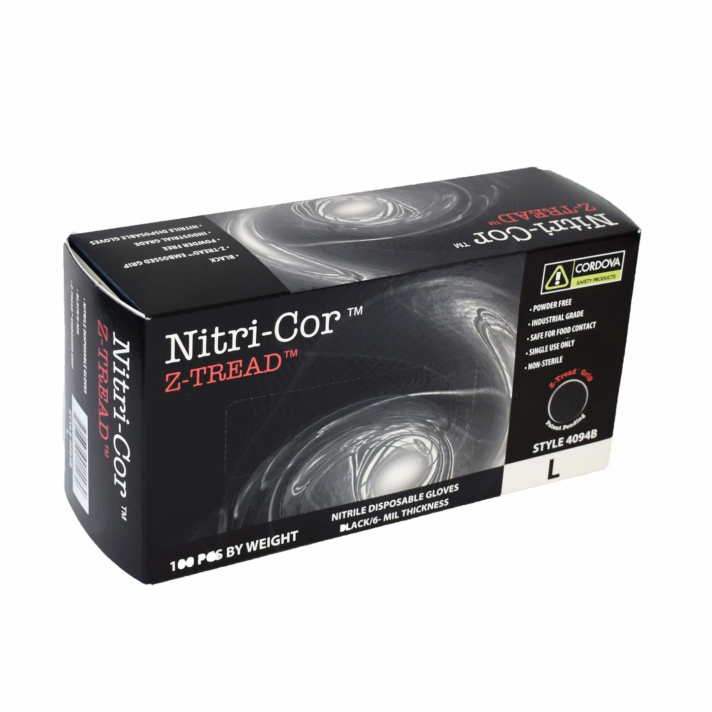 Guantes desechables de nitrilo, Nitri-Cor® Z-Tread No. 4094B