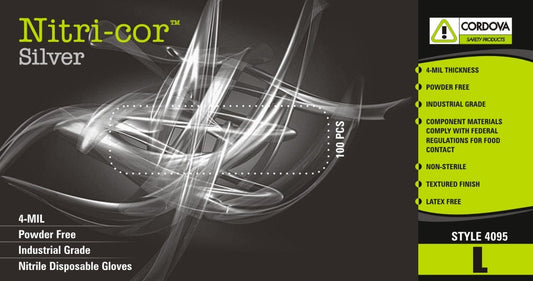 Guantes desechables de nitrilo, Nitri-cor® Silver, No. 4095