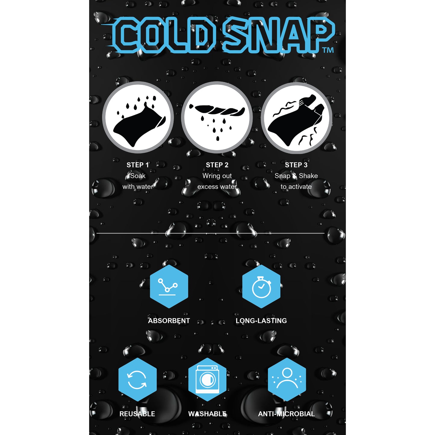 Bandana de enfriamiento, ColdSnap™