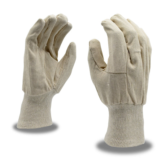 Guantes de lona de algodón, muñeca tejida, 10 oz No. 2100
