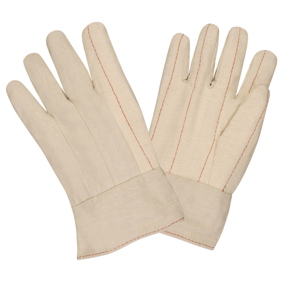 Guantes de lona de algodón, banda superior, doble palma, siesta No. 2400