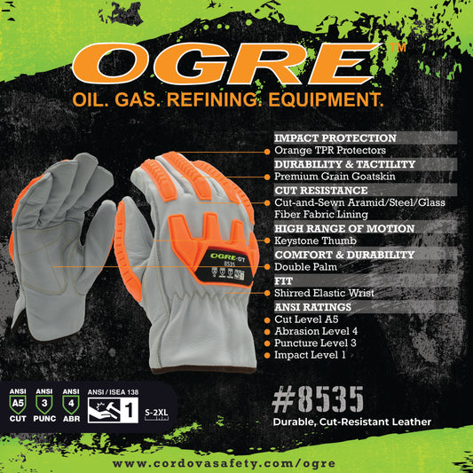 Guantes para actividad de alto impacto OGRE® GT, piel de cabra, premium No. 8535