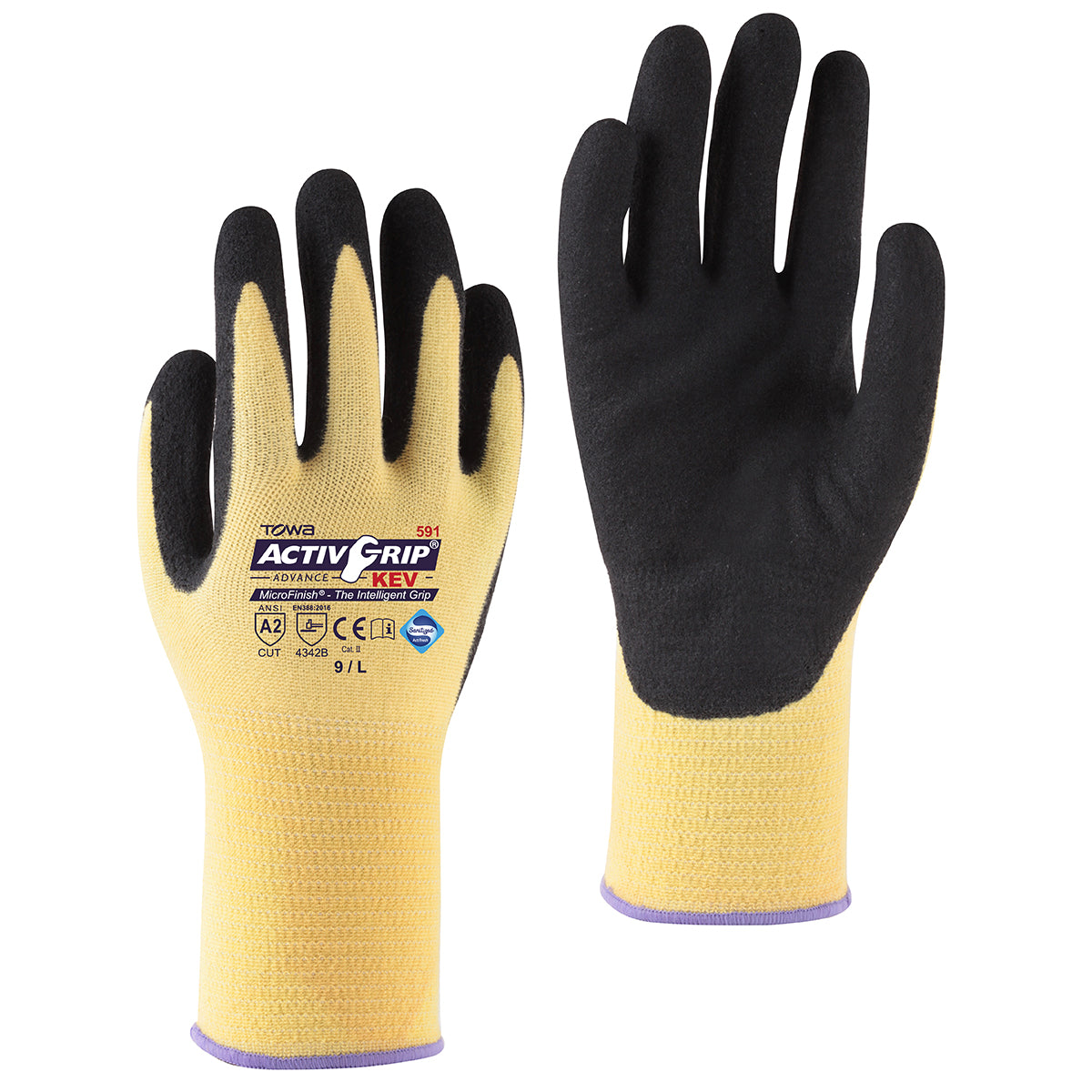 Guantes TOWA®, ActivGrip™ KEV, Nitrilo/Kevlar®, A2 No. AG591