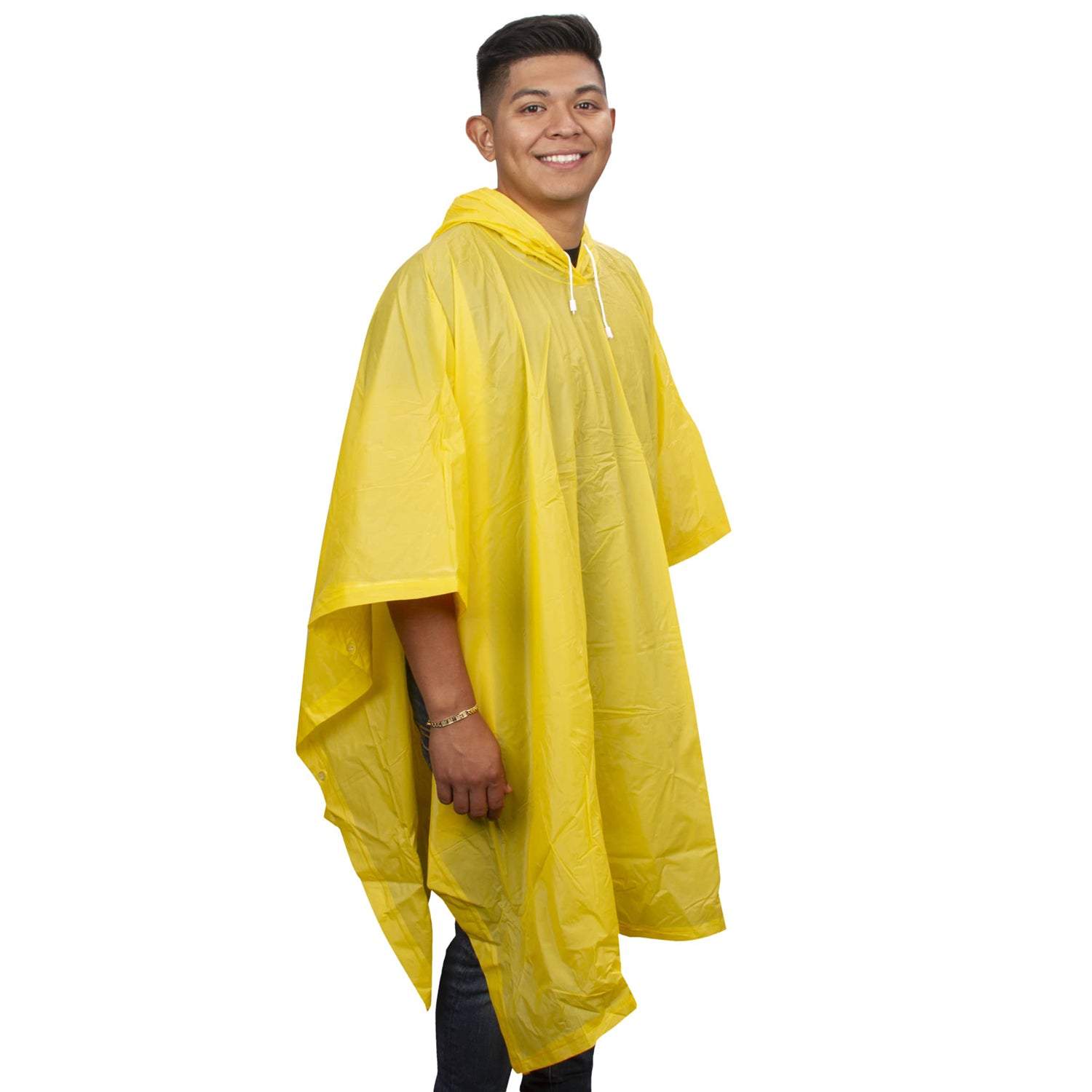  QULIT Impermeable para mujer, elegante poncho de lluvia  amarillo sólido, impermeable con capucha y bolsillos, poncho impermeable  (color verde, tamaño: XL) : Ropa, Zapatos y Joyería